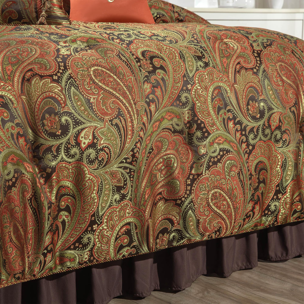 9-Piece Jacquard Comforter Set, Classic Paisley Design