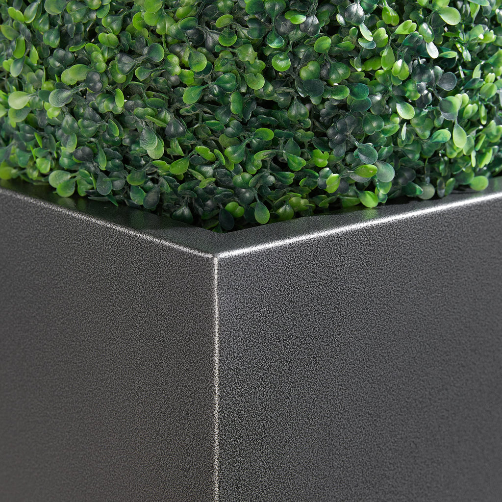 14Lx14Wx30H Heavy-duty Metallic Tall Planter for Outdoor Porch/Patio