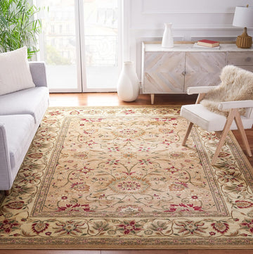 Lyndhurst Area Rug - 10' x 14', Beige & Ivory, Traditional Oriental Design, Non-Shedding & Easy Care