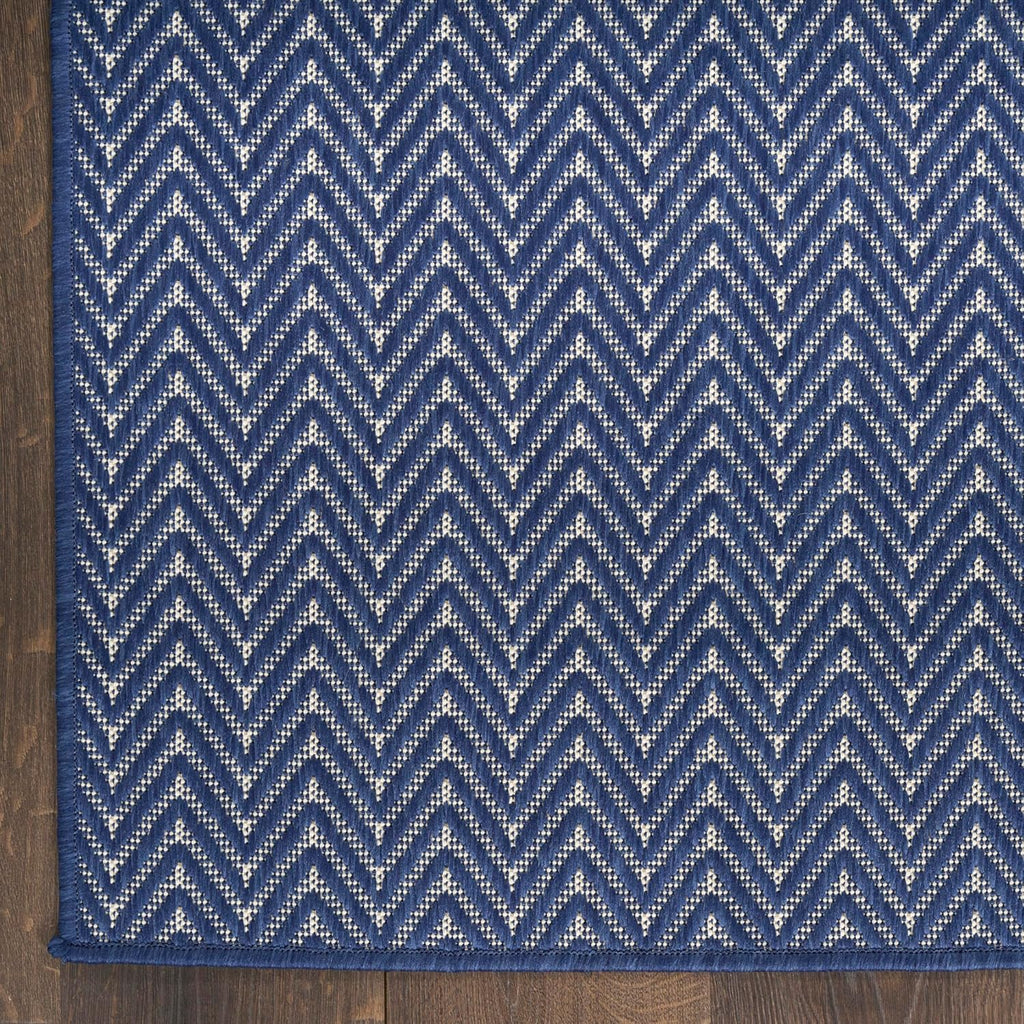 Home Horizon Indoor/Outdoor Navy 8' x 10' Area Rug - Easy Clean, Non Shedding, Bed Room, Living Room