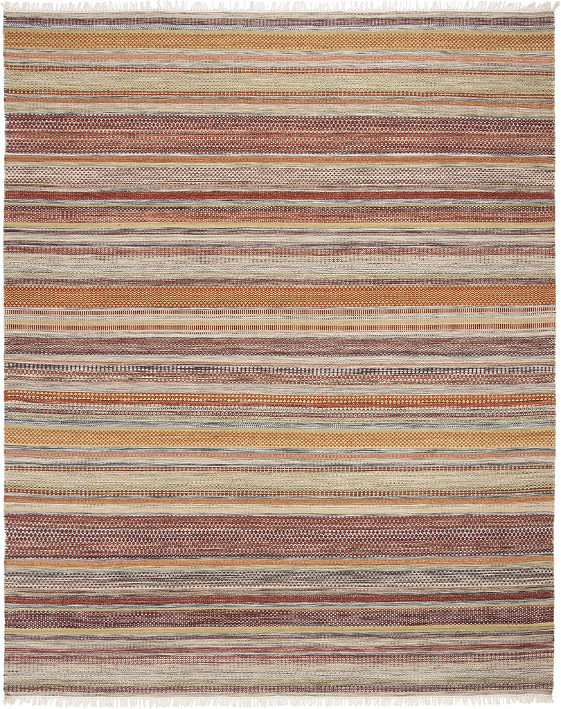 Striped Kilim Collection Beige STK311A Handmade Flatweave Wool Area Rug