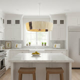 Adjustable Height Metal Body Wide Drum Chandelier