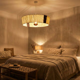 Adjustable Height Metal Body Wide Drum Chandelier
