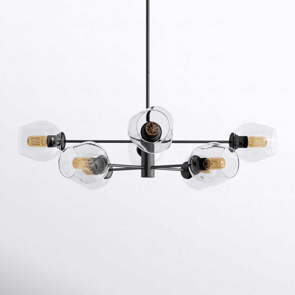 Alpharetta 8-Light Dimmable Sputnik Modern Linear Chandelier