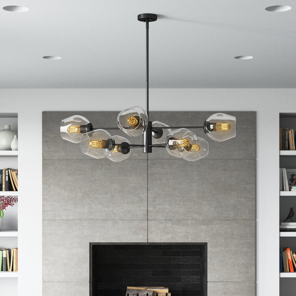 Alpharetta 8-Light Dimmable Sputnik Modern Linear Chandelier