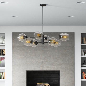Alpharetta 8-Light Dimmable Sputnik Modern Linear Chandelier
