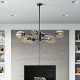 Alpharetta 8-Light Dimmable Sputnik Modern Linear Chandelier