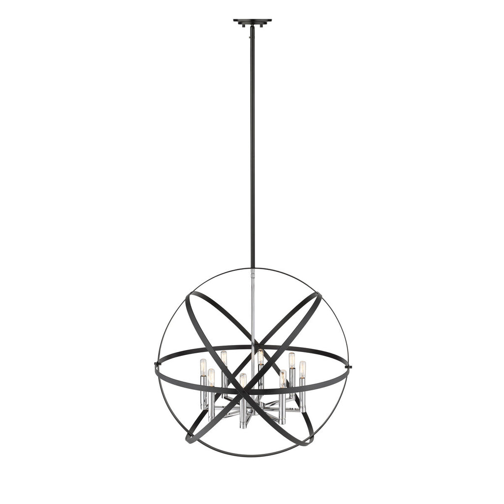 Avers 5-Light Steel Dimmable Globe Chandelier