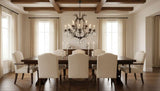 Wrought Iron Crystal Chandelier H30xW28 - Lifestyle Hero 1