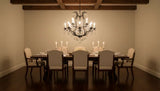 Wrought Iron Crystal Chandelier H30xW28 - Lifestyle Hero 2