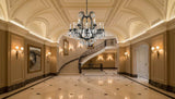Wrought Iron Crystal Chandelier H30xW28 - Lifestyle Wide 1