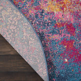 Home Passion Sunburst 8' x Round Area-Rug, Modern, Abstract, Easy-Cleaning, Non Shedding, Bed Room, 