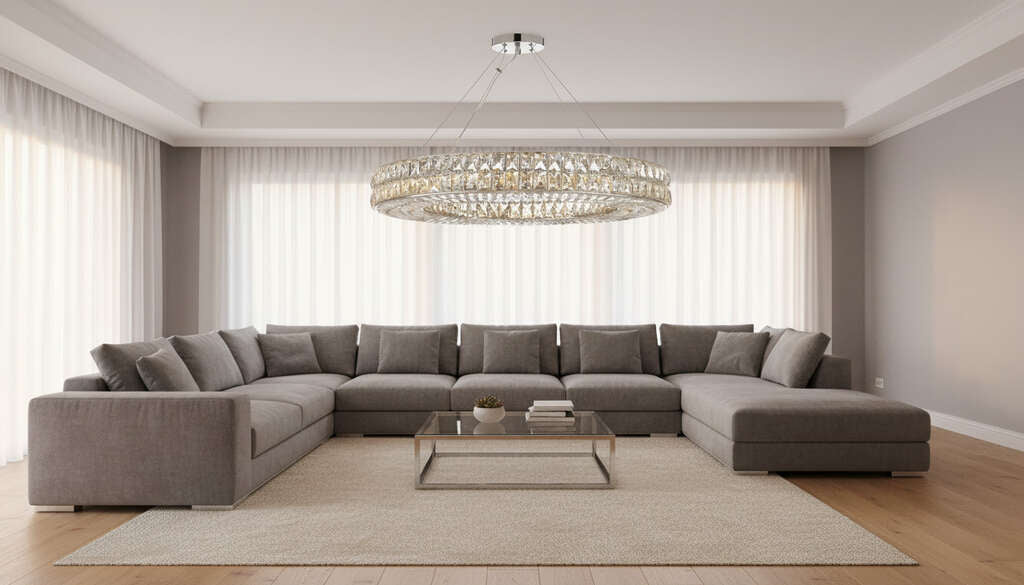 Crystal Chandelier Lighting H30xW28 - Lifestyle Hero 2