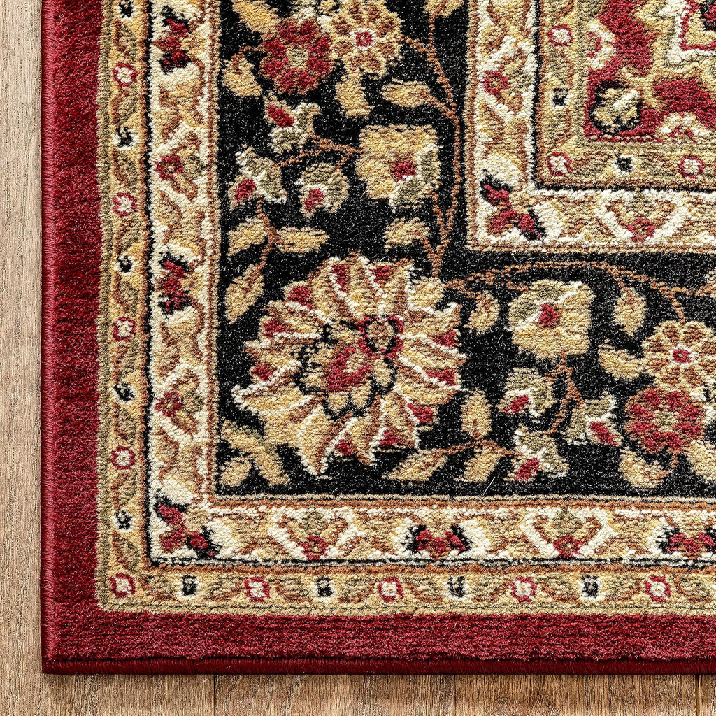 Barclay Medallion Kashan Red Traditional Area Rug (5'3" x 7'3")