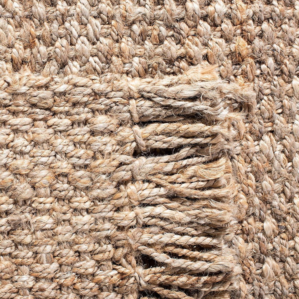 Natural Fiber Area Rug - 9' x 12', Natural, Handmade Tassel Jute