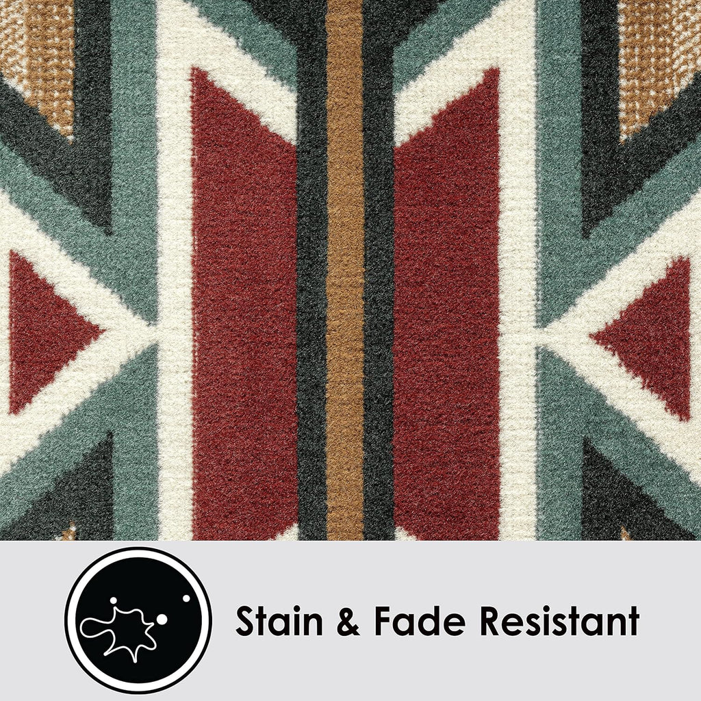 Dynamix Premium Sagrada Southwestern Geometric Area Rug Beige/Green, 5'2"x7'4"