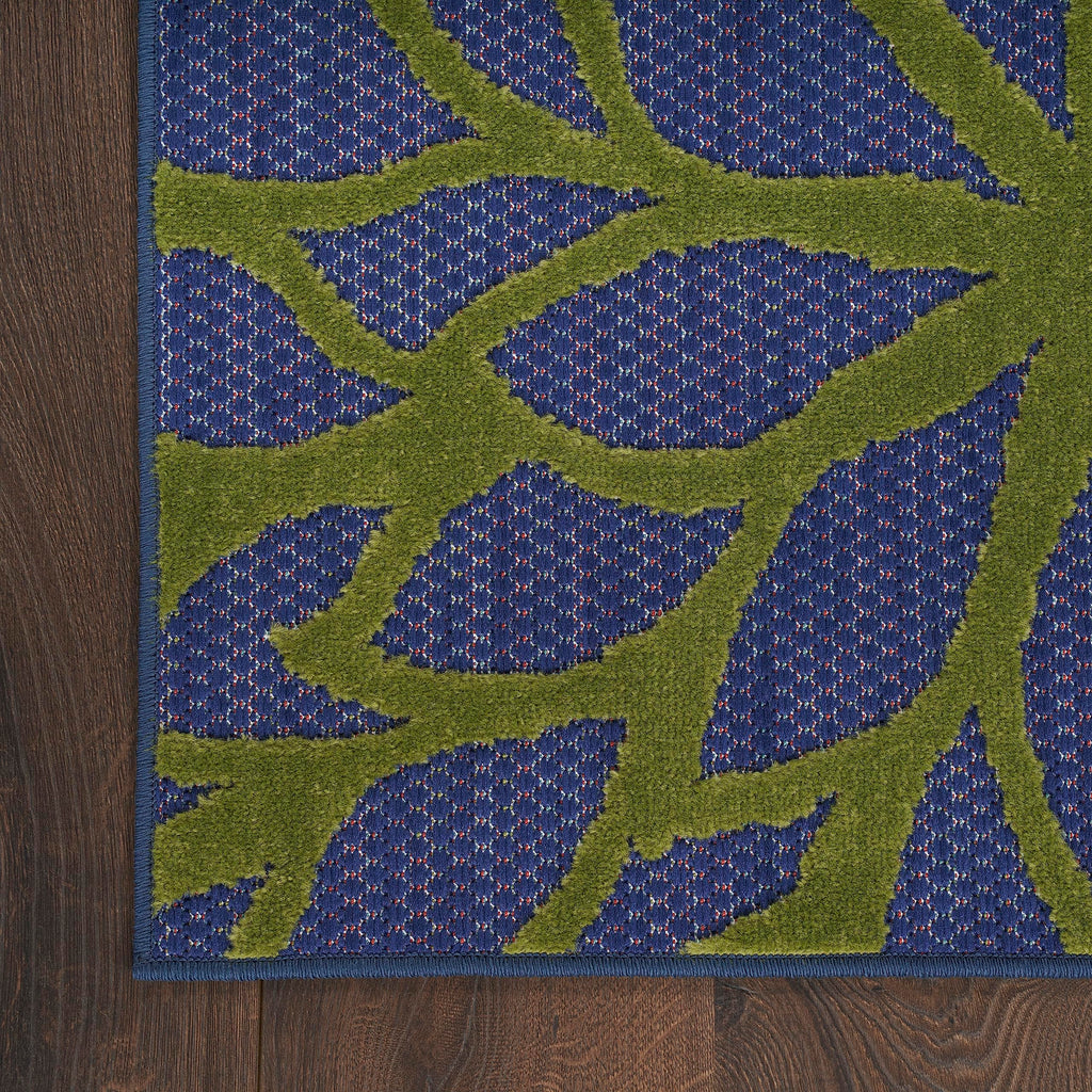 Aloha Navy Multicolor 2' x 6' Area Rug - Easy Clean, Non Shedding, Bed Room, Living Room, Dining Room, Kitchen