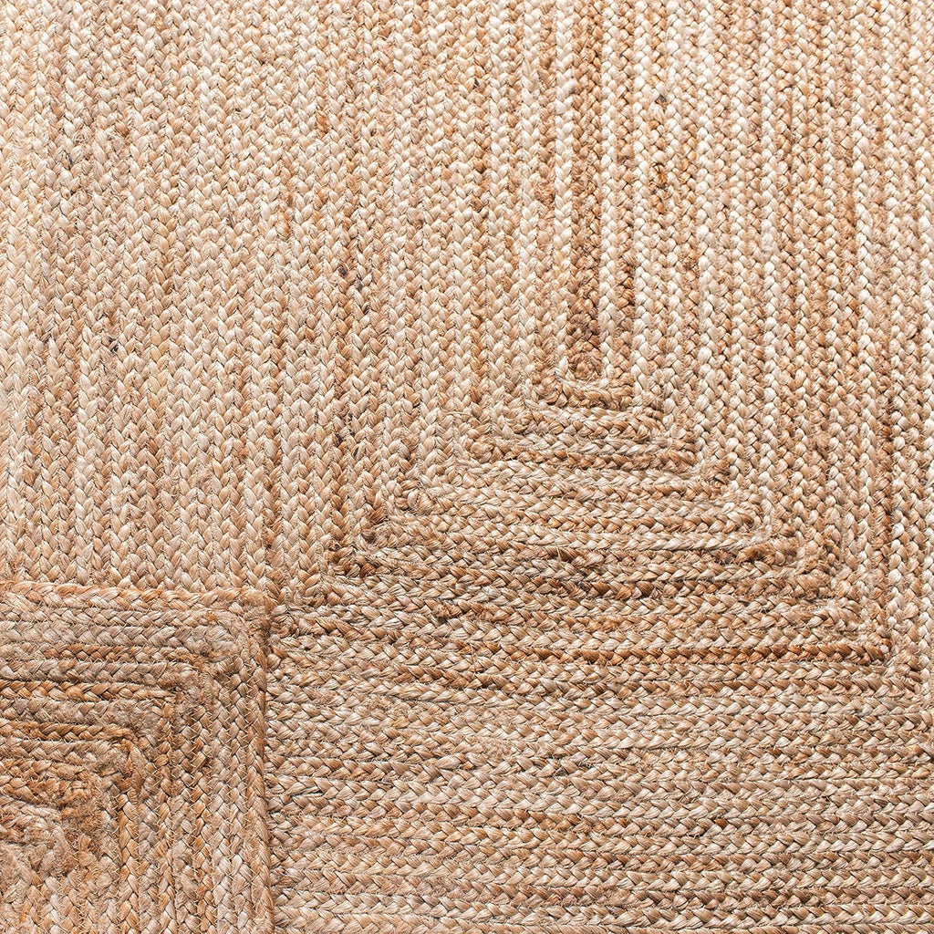 Area Rug 8x10 Oval - Cape Cod Collection - Large - Natural Brown, Handmade Braided Flat Weave Jute (CAP252A)