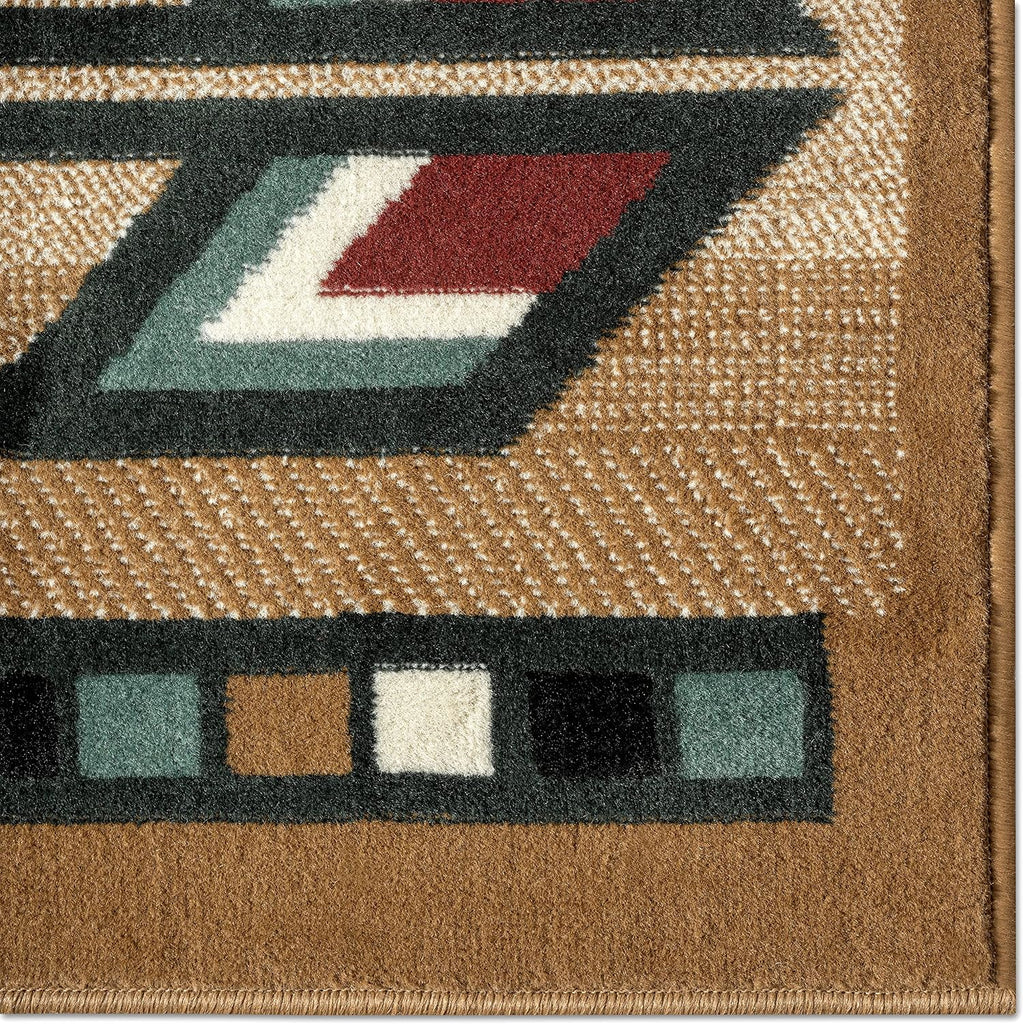 Dynamix Premium Sagrada Southwestern Geometric Area Rug Beige/Green, 5'2"x7'4"