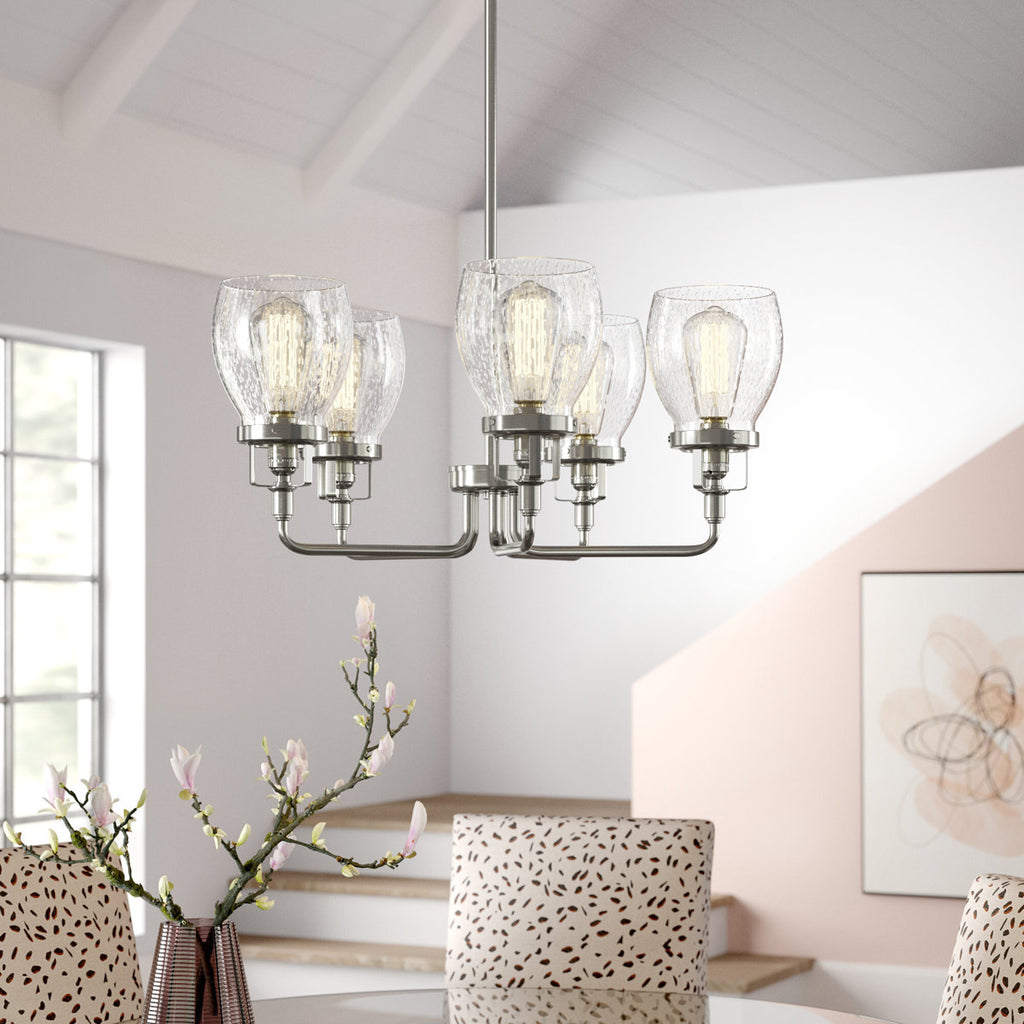 Belton Five Light Up Chandelier from Generation Lighting