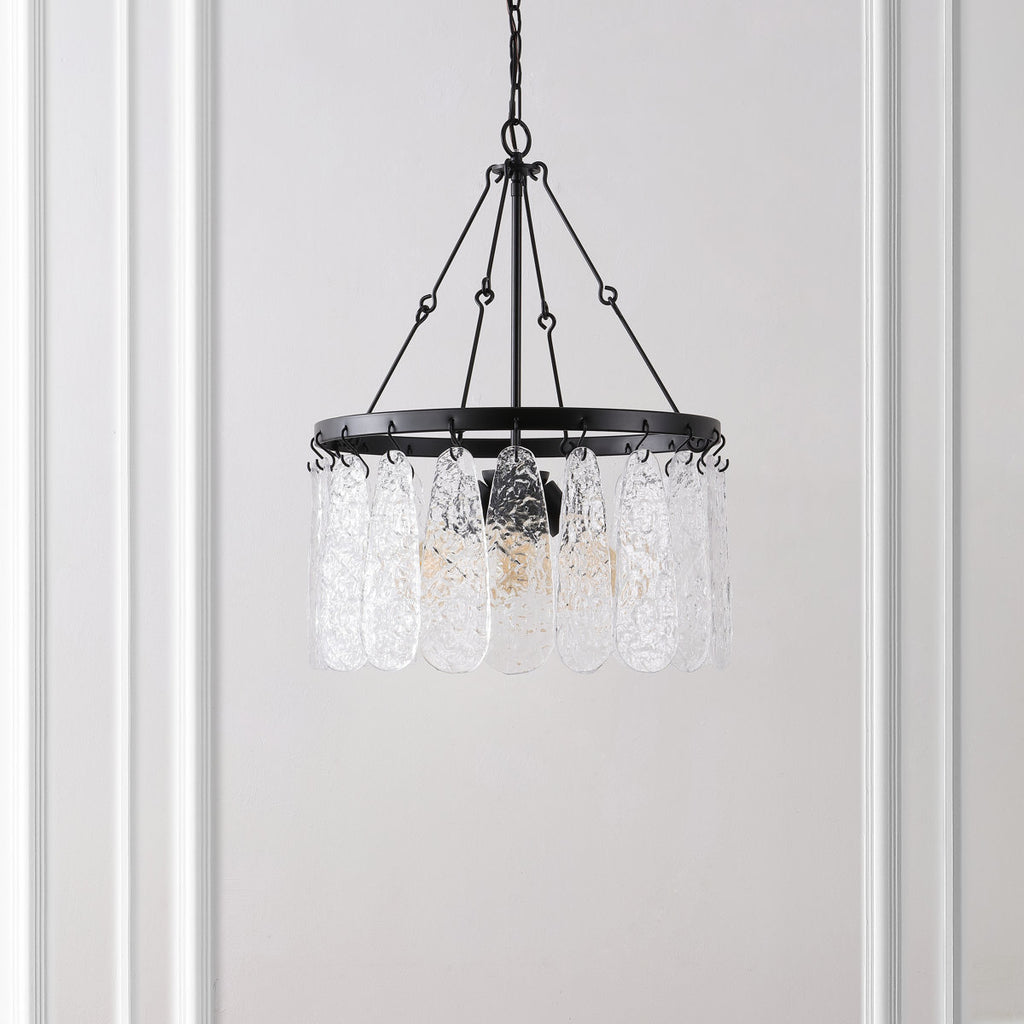 Bonsai 4-Light Dimmable Wagon Wheel Chandelier
