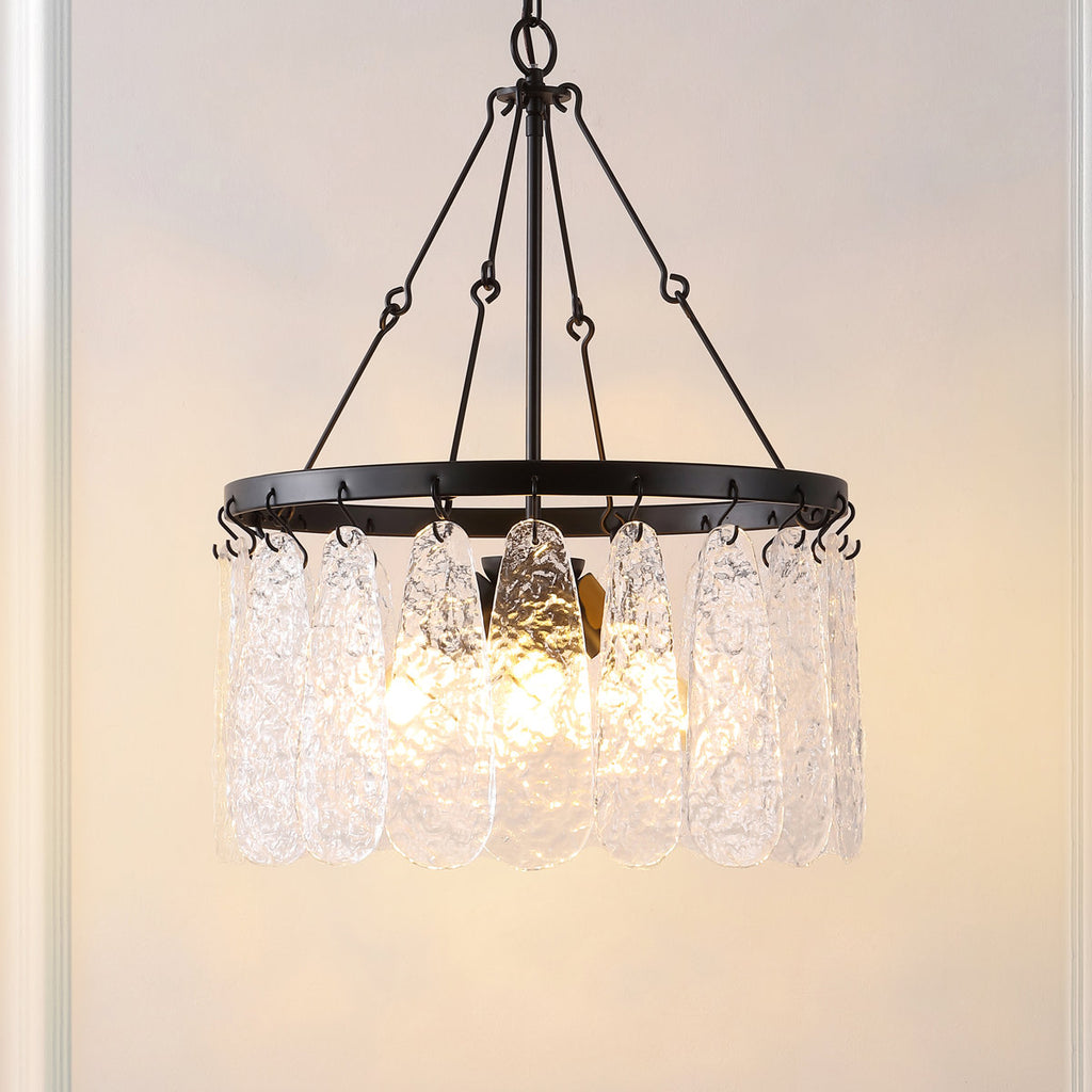Bonsai 4-Light Dimmable Wagon Wheel Chandelier