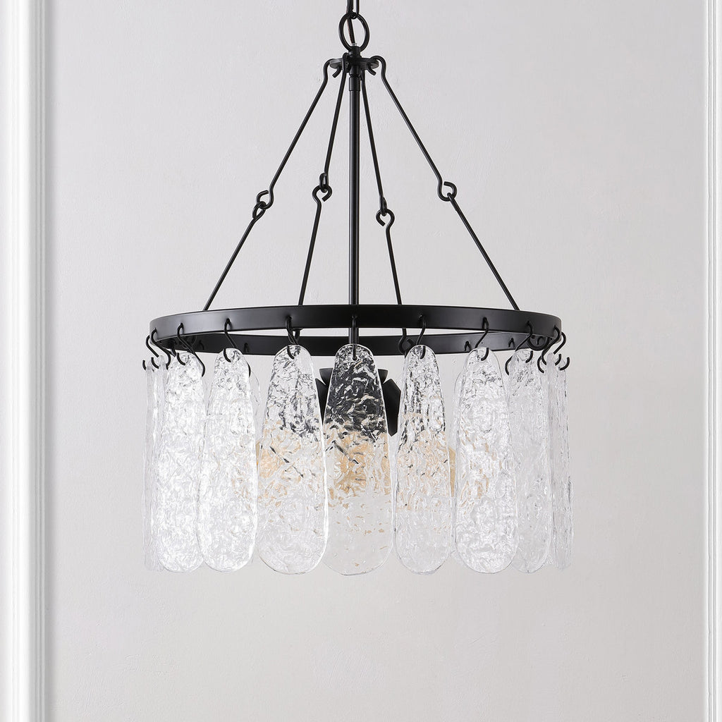 Bonsai 4-Light Dimmable Wagon Wheel Chandelier
