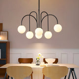 Bradrick 6-Light Modern Glass Bubble Chandelier