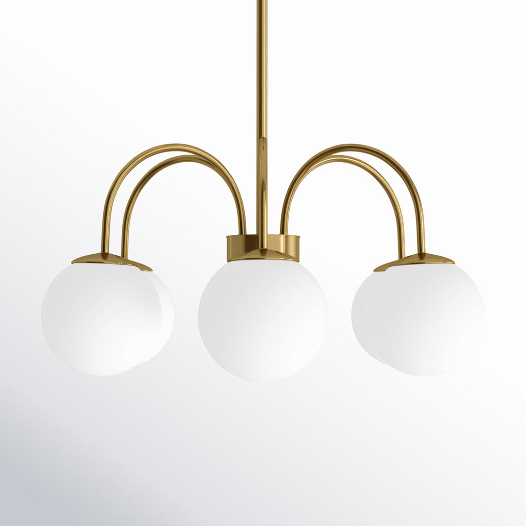 Bradrick 6-Light Modern Glass Bubble Chandelier