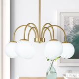 Bradrick 6-Light Modern Glass Bubble Chandelier