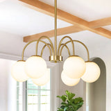 Bradrick 6-Light Modern Glass Bubble Chandelier