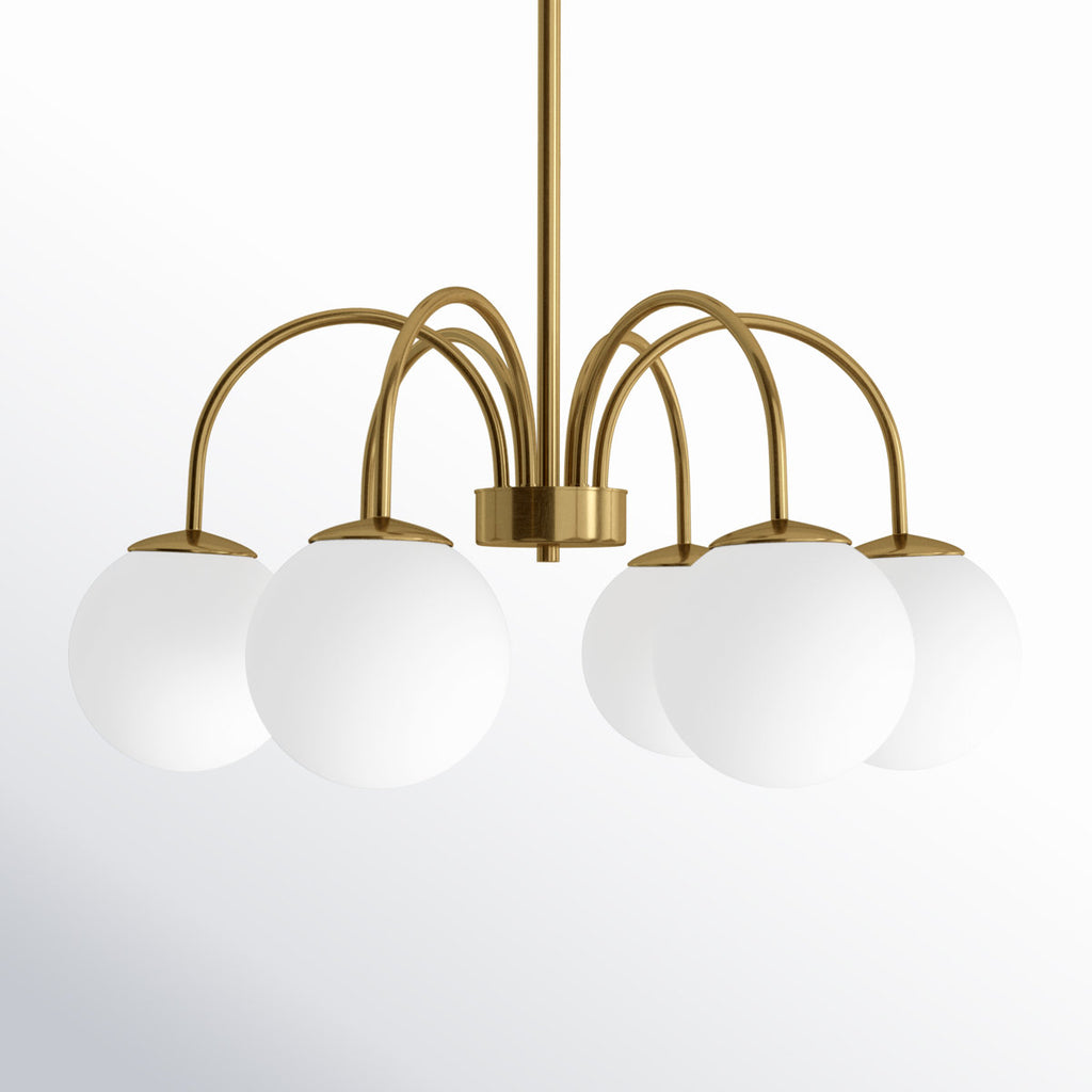 Bradrick 6-Light Modern Glass Bubble Chandelier