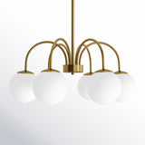 Bradrick 6-Light Modern Glass Bubble Chandelier