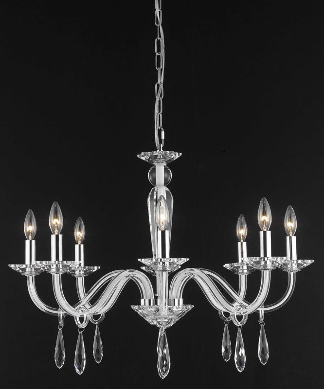 ZC121-6908D29WH/EC By Regency Lighting Avalon Collection 8 Light Chandeliers White Finish