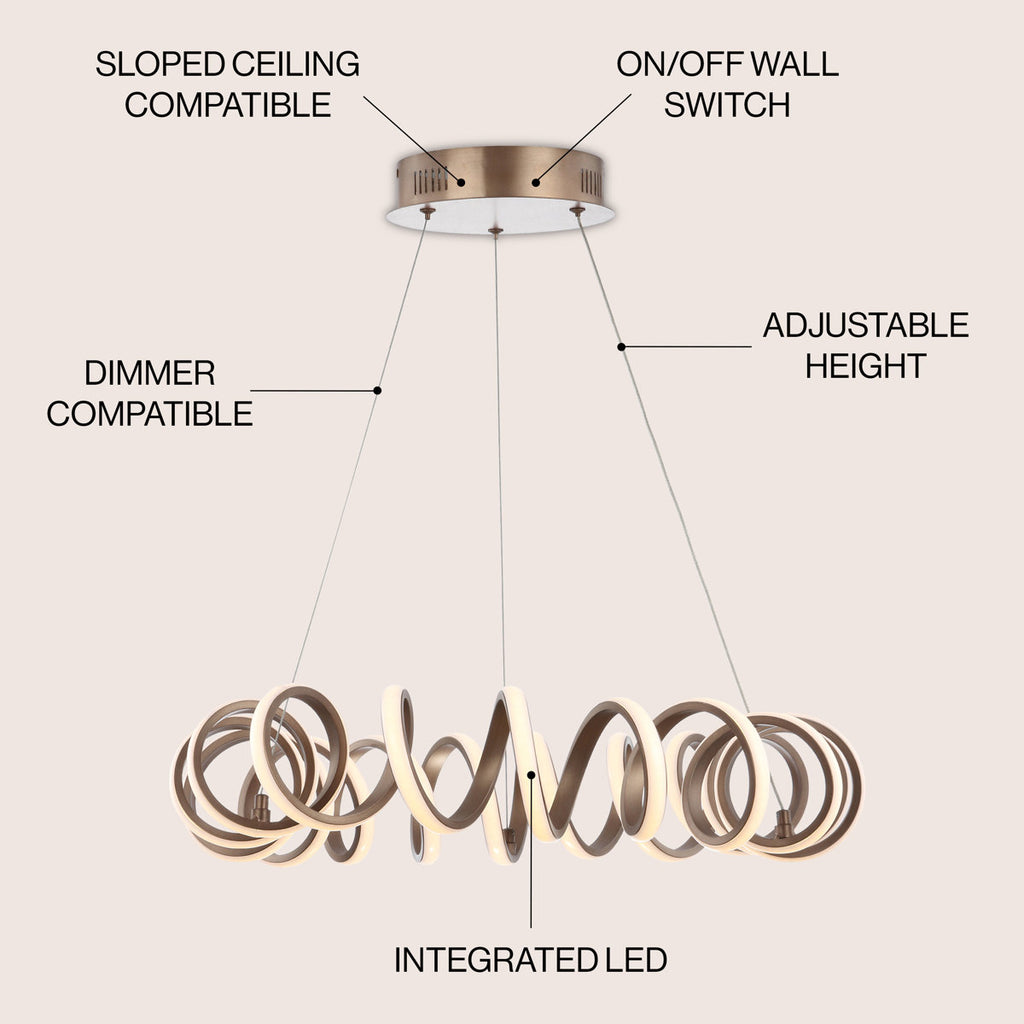 Calahan Dimmable LED Geometric Chandelier