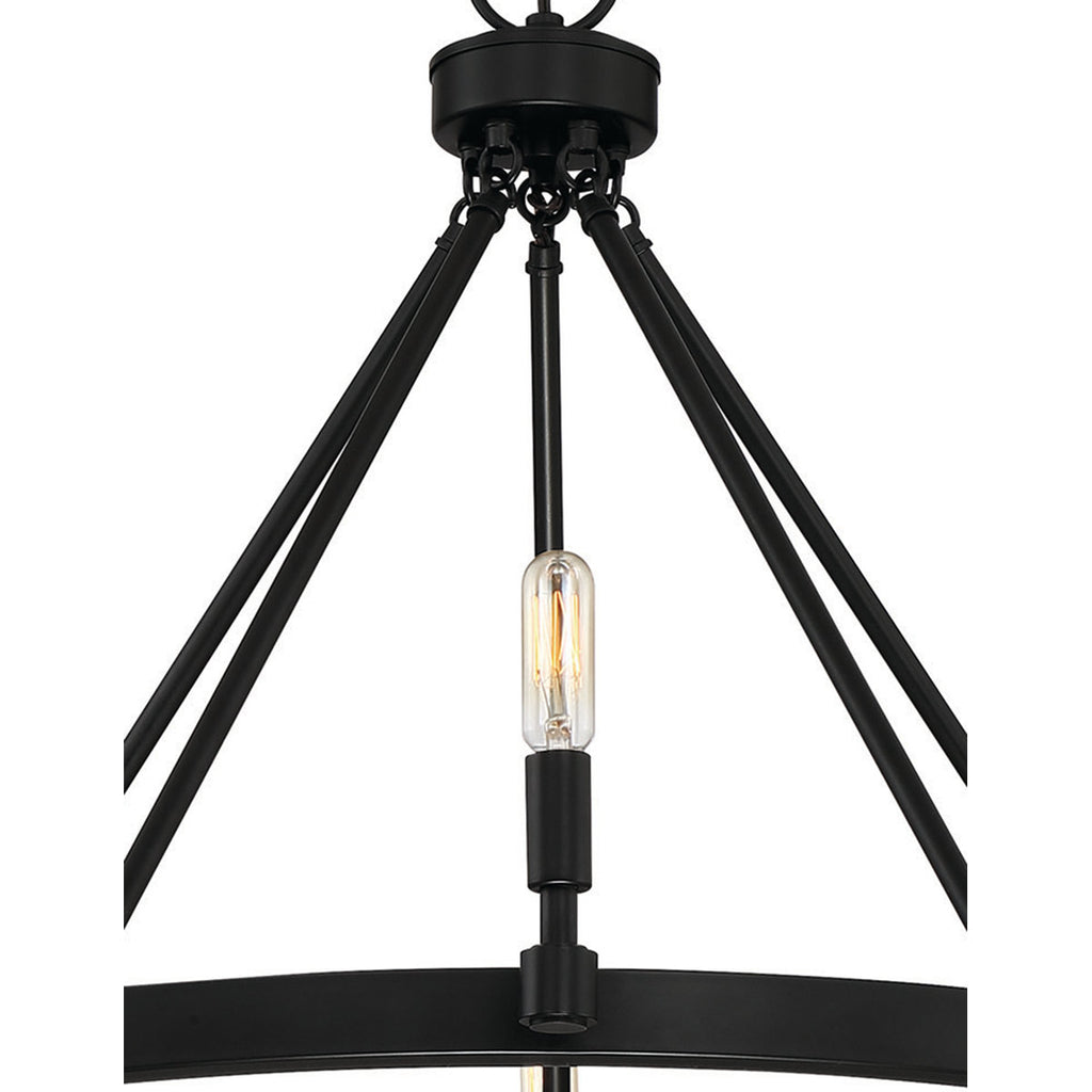 Calvin 10-Light Dimmable Wagon Wheel Chandelier