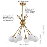 Christhard 6-Light Dimmable Sputnik Sphere Chandelier