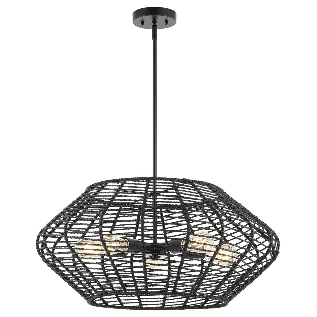 Coldagh 5-Light Dimmable Geometric Chandelier