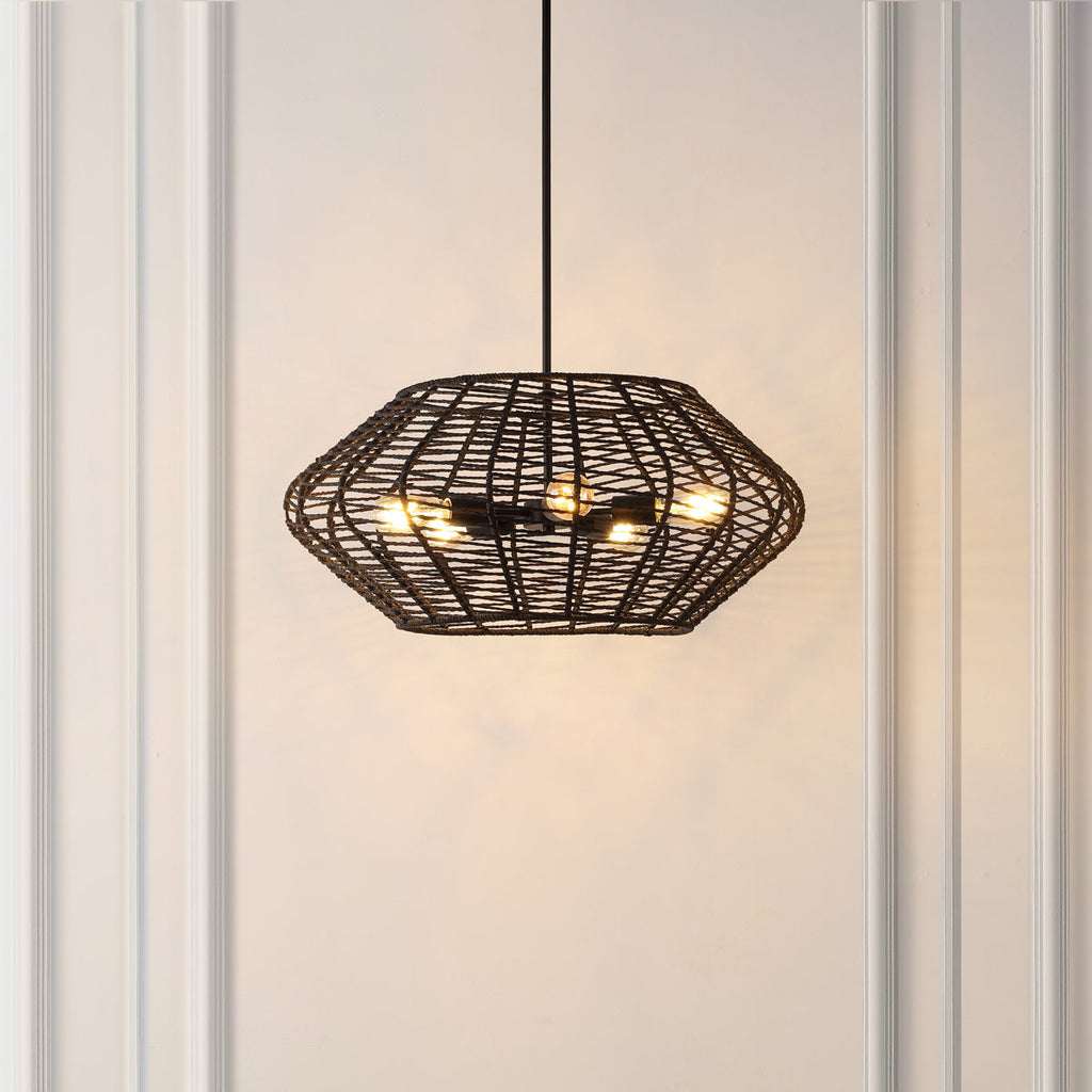 Coldagh 5-Light Dimmable Geometric Chandelier