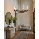 Cannele Round Chandelier 48 inch Alt Finish in Rustic Dining Room