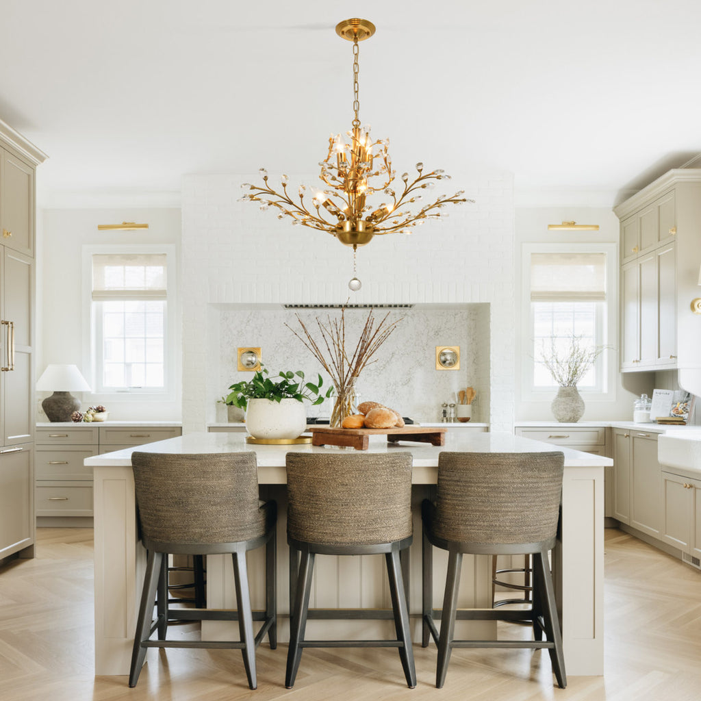 Damijan 30" Modern Firefly Chandelier 7-Light Dimmable with Hanging Chain