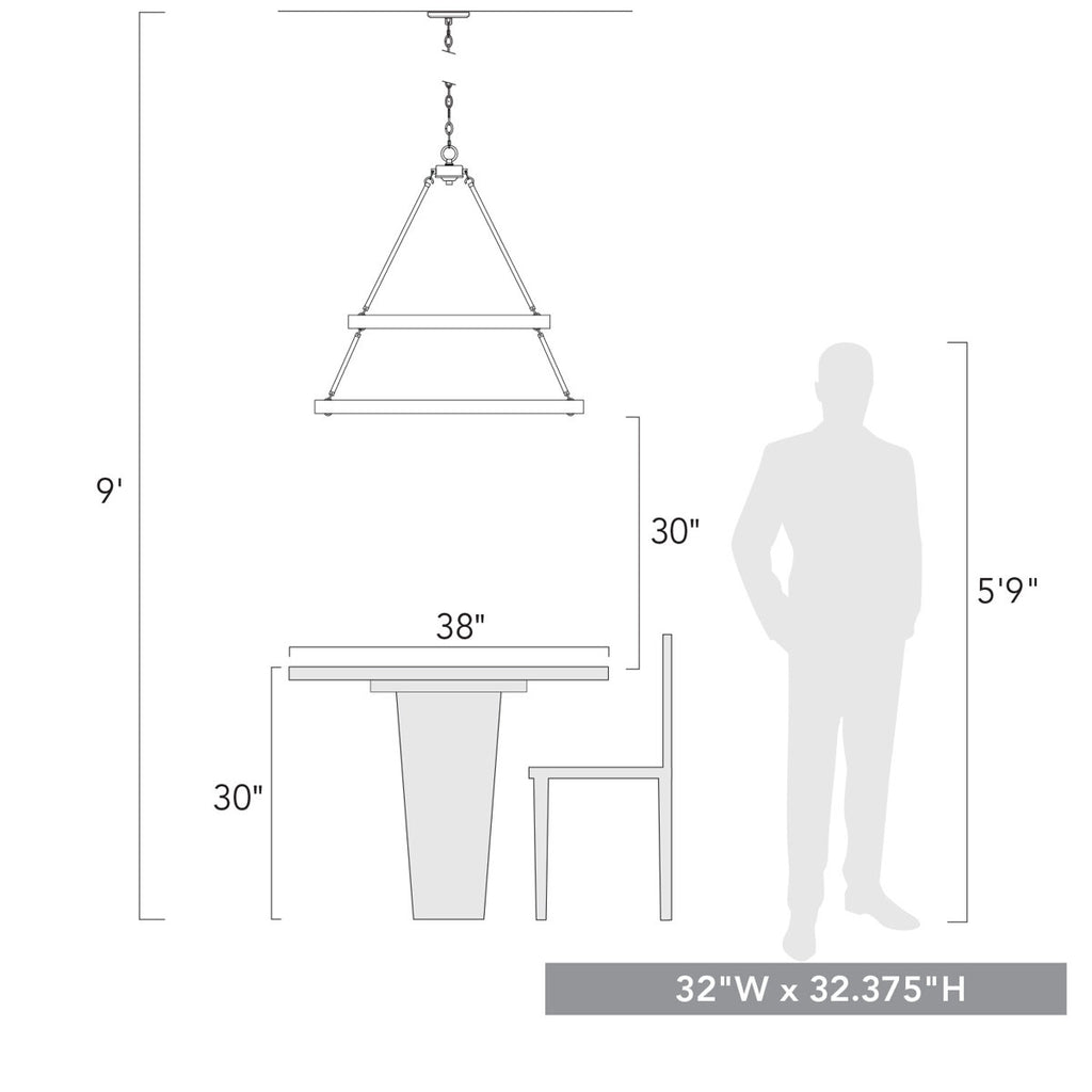 Easterwood 15-Light Steel Dimmable Round Chandelier