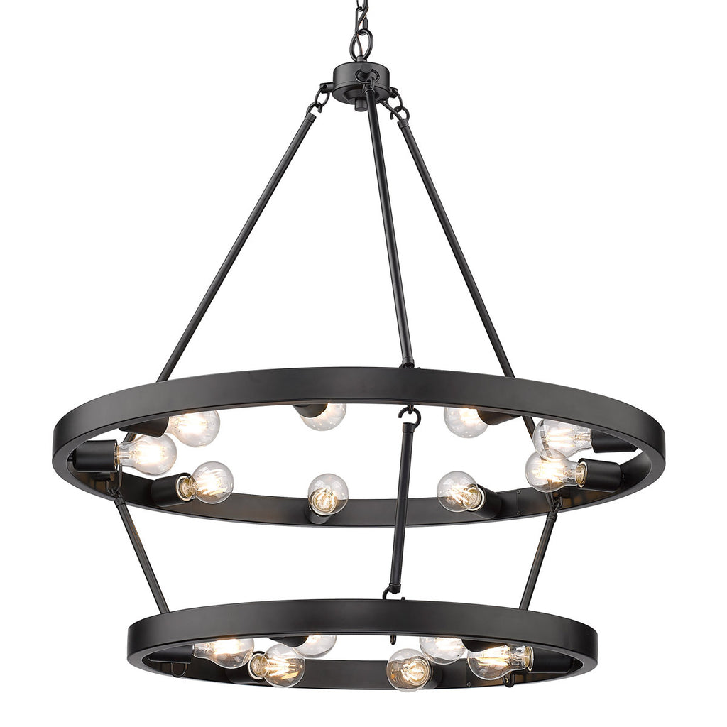 Easterwood 15-Light Steel Dimmable Round Chandelier