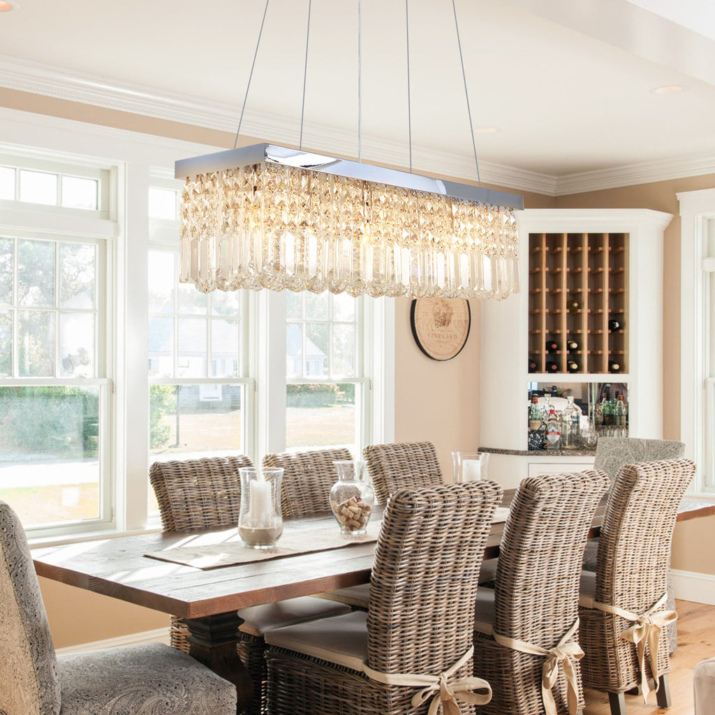 Emilynn 5-Light Dimmable Square / Rectangle Chandelier