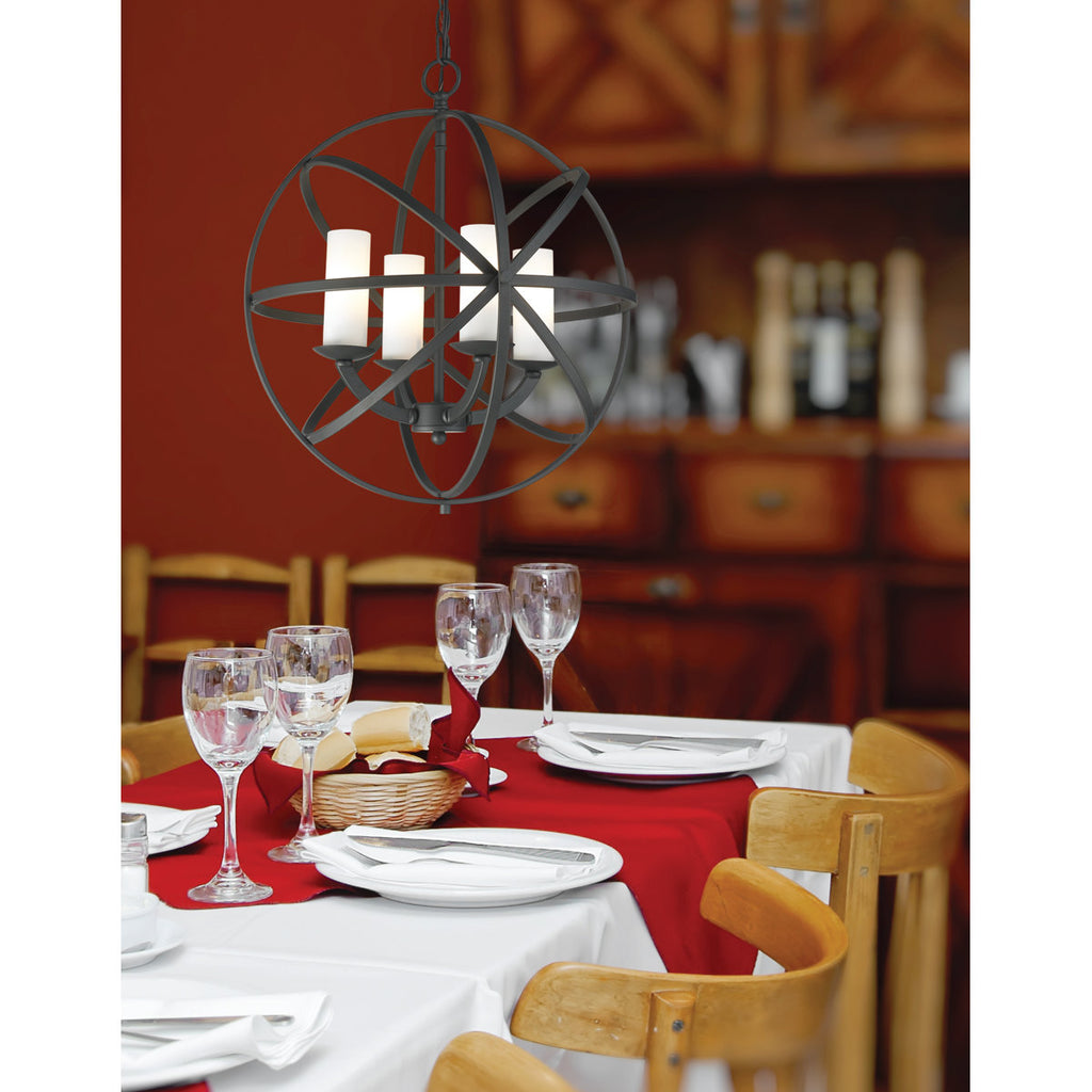 Grammont 4-Light Glass Dimmable Globe Chandelier