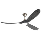 Inspired Maverick Style Gray Solid Wood 3 Blade Ceiling Fan With Light Dc Motor, Reversible, Remote Control 70 inch A101-W113890826-70