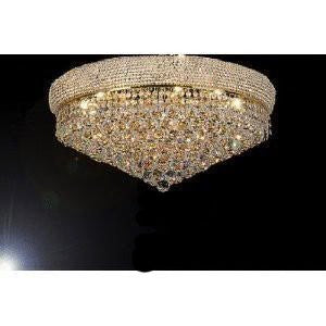 French Empire Crystal Flush Chandelier Lighting H16" X W30" - A500-Flush/541/24