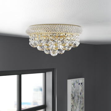 Hallsburg Flush Mount Crystal Chandelier
