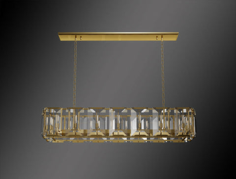 Luxe Crystal Chandelier Collection Vintage Rustic Lighting W 54" H 19.5" D 16.5" - G7-CG/4600/16