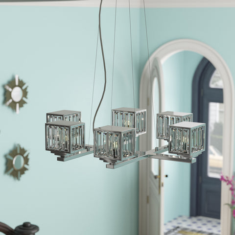 Hashir 6 - Light Geometric Chandelier